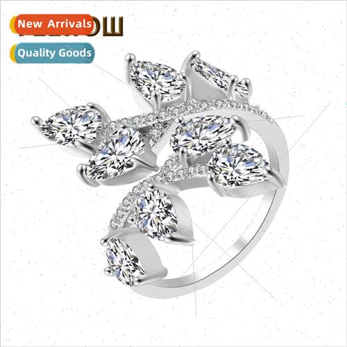 Creative styling trendy jewelry with zirconia white gold pla