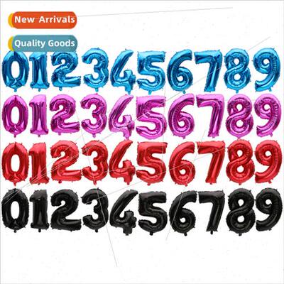 32 inch fat number aluminum foil balloons red number balloon