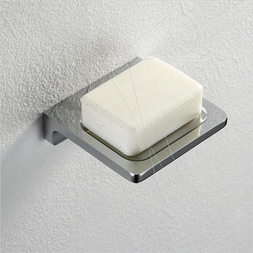 Brushed gunmetal gray thickened copper soap holder draining
