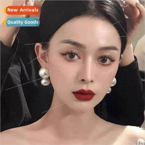 Bridal vintage Hepburn 925 silver pin large pearl earrings c