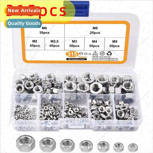 315pcs boxed M2-M8 size 304 hexagon nuts nuts screws nuts co
