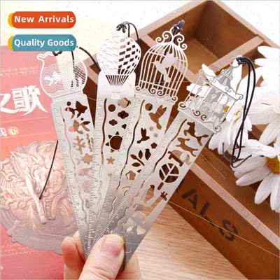 Skeleton exquise metal bookmark wh scale creative stationery