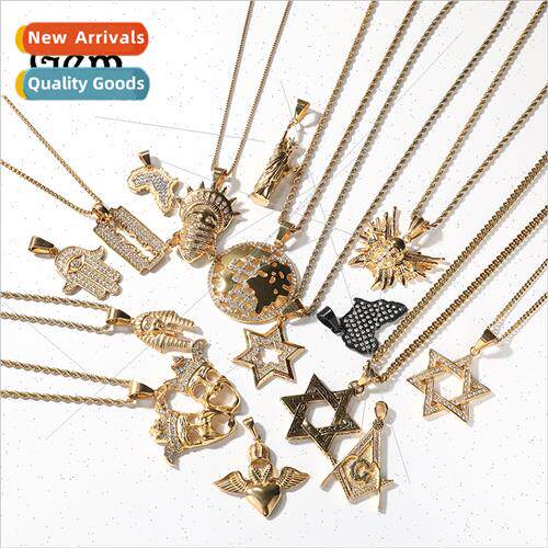 Europe hip-hop stainless steel pendant necklace punk rock pl