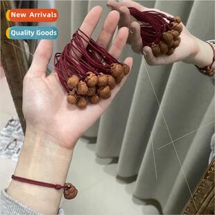 ins versatile pressure peach basket red rope braided adjusta