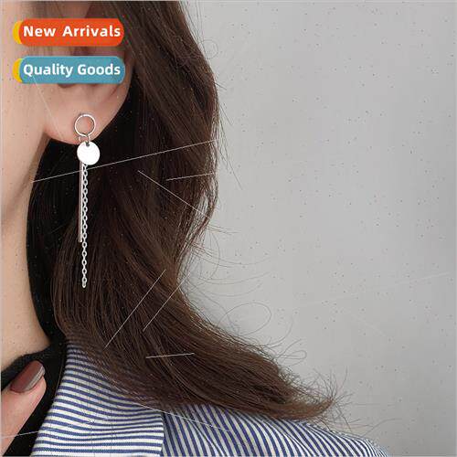 Niche earrings ins tide hundreds asymmetric round pcs tassel
