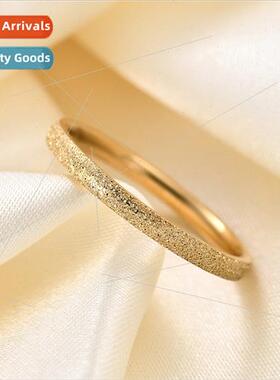 304 Tanium Steel Ring Set 3 mple 2MM Couple Ring Frosted