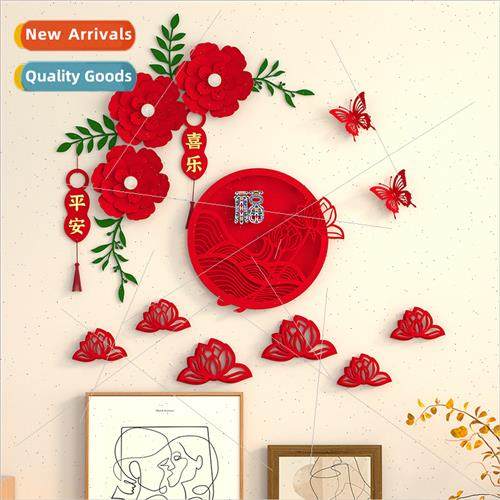 2024 dragon decorative Fuyi door stickers -woven retro livin