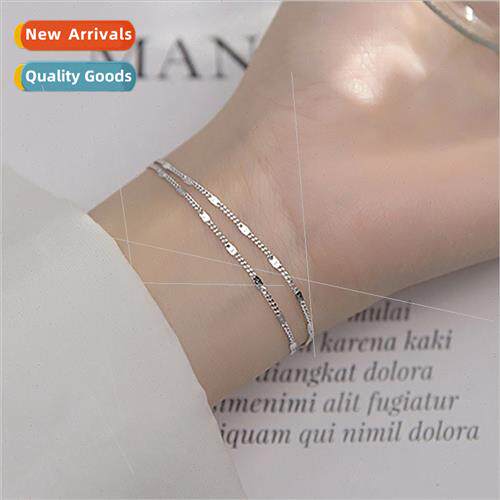 Korea simple stainless steel double layer sequins splicing b