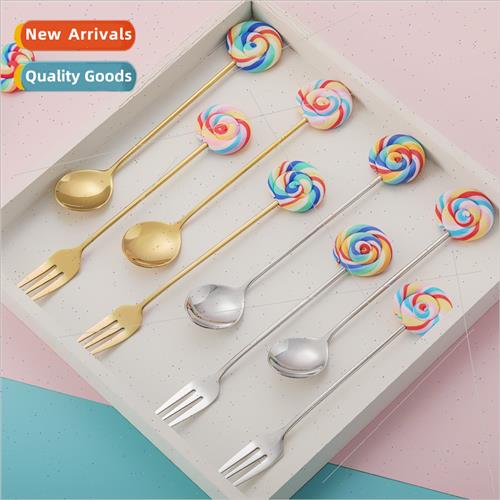 304 spoon k creative cute lollipop spoon k coffee spoon stir