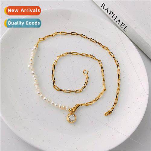 925 lver Baroque Pearl Necklace Europe Patchwork Stacking Co
