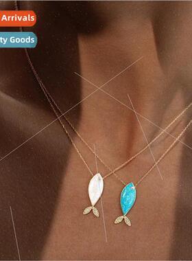 Europe new sea fish necklace fashion niche oil drop tropical