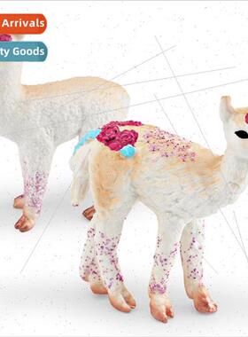 Solid mythical unicorn alpaca animal model children science