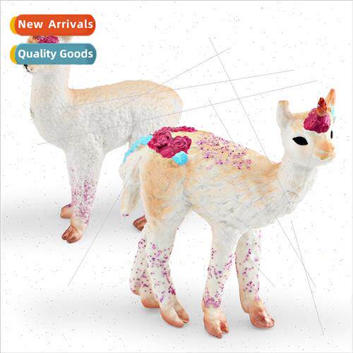 Solid mythical unicorn alpaca animal model children science
