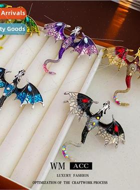 Brooch Drip Oil Colorful Zodiac Dragon Pin Fashion Accessori