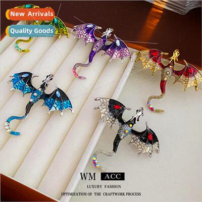 Brooch Drip Oil Colorful Zodiac Dragon Pin Fashion Accessori