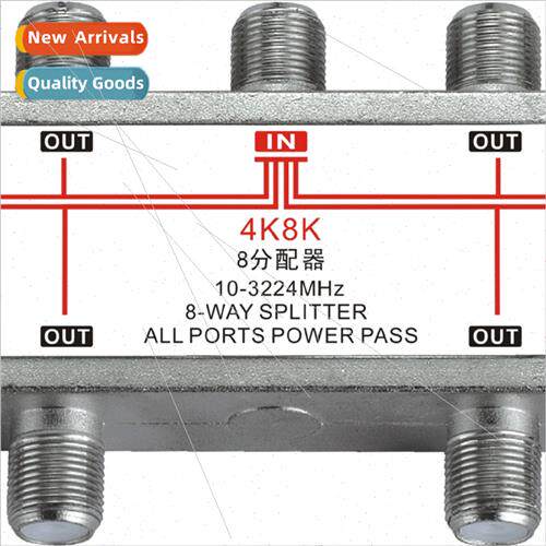 4K8K 10-3224MHz Eight Power Splter Eight Distribution 4K8K 8