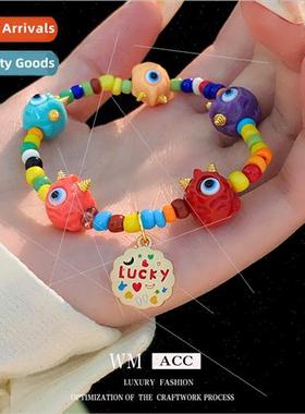 cky card small monsters colorful beads elastic bracelet hund