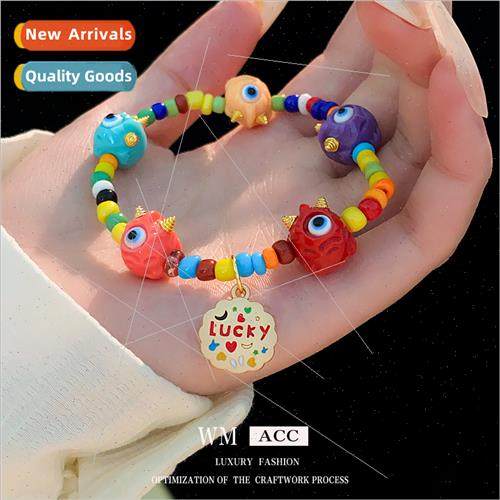 cky card small monsters colorful beads elastic bracelet hund