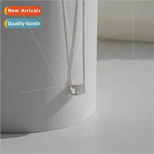 New square necklace female niche Korea summer tide collarbon