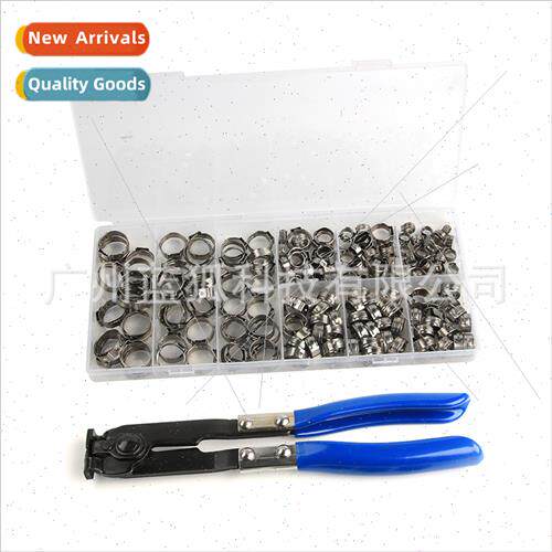 170pcs Boxed Stainless Steel ngle Ear Induction Hoop Set+Blu