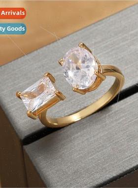 niche hjewelry super flash zirconia open ring wh index finge