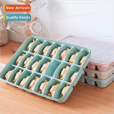 Straw 21 compartments wh lid dumpling box frozen refrigerato