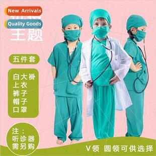 Whe Coat Nurse Childrens Surgical Costume Clothes Clo Doctor