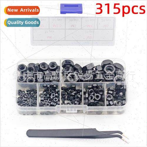 315pcs Boxed Black Metric Hexagonal Nuts & Bolts Combo K M2