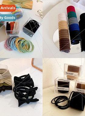 Koreamacaron color leather bhair circle sweet lovely Morandi