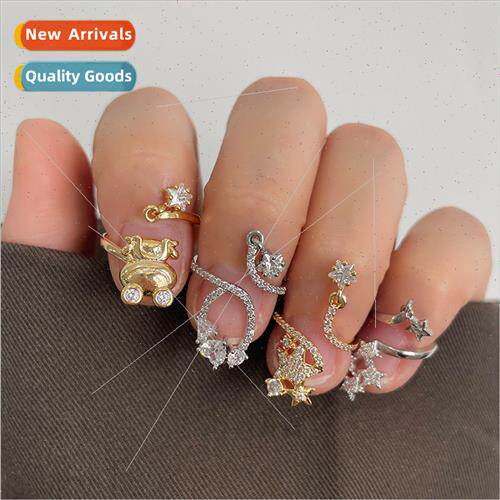 Copper plated wh zirconium geometric opening adjustable nail