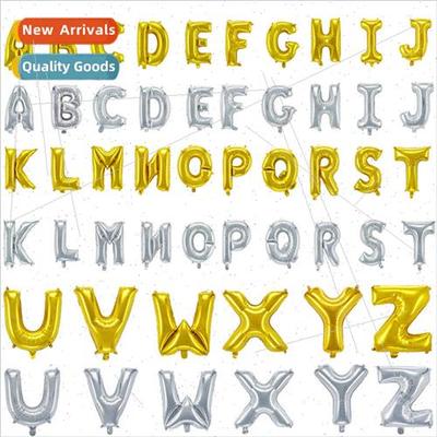 32 inch gold silver letters aluminum film balloon birthday p