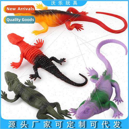 Forest chameleon soft plastic model ornament toy BB call col