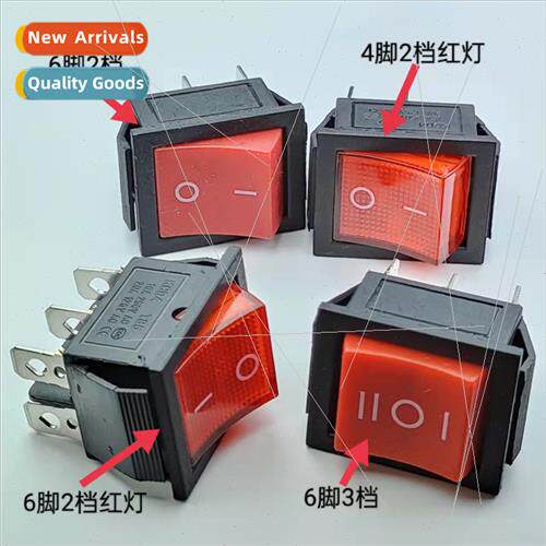 KCD4 Rocker Swch Rocker Swch 6-pin Rocker Swch wh Lamp 6-pin