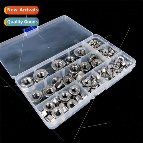 304 150pcs M3 M4 M5 M6 M8 M10 M12 flange nut set