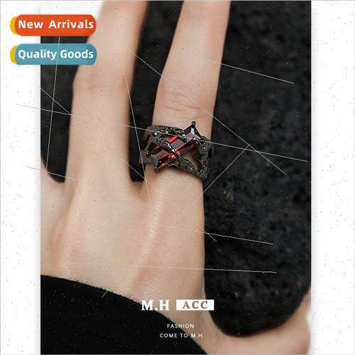 Dark Souls al Ring Scholar Ring Vintage Bully Red Zirconia E