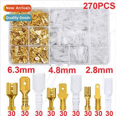 270PCS Iron Gold lver Cold Pressed Reed Inserts 2.8 4.8 6.3m