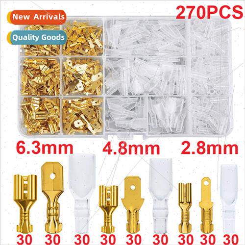 270PCS Iron Gold lver Cold Pressed Reed Inserts 2.8 4.8 6.3m