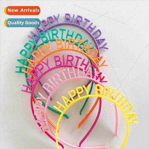 Korea colorful happy birthday letters hair bands birthday pa