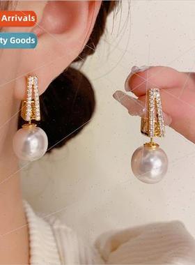 delicate simple zirconia imation pearl earrings multi-wear e