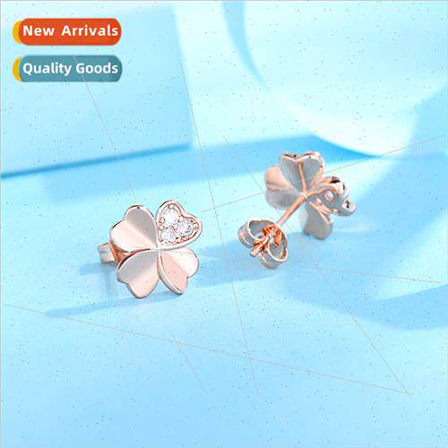 Koreadiamond four-leaf clover earrings fashion niche accesso