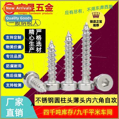304 Cylindrical head thin head hexagon socket tapping screws