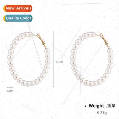 2023 S925 silver pin handmade pearl earrings Europe simple s