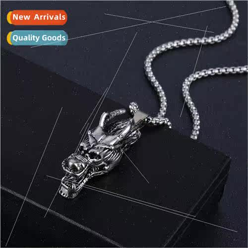 Vintage ethnic metal pendant creative dragon totem necklace