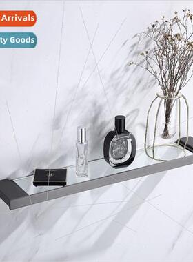 Shelf 304 ngle Tier 8mm Tempered Glass Metal Gunmetal Gray H
