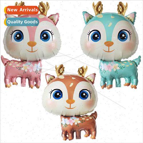 Sendi Deer Cartoon Shape Aluminum Film Balloon Forest Animal