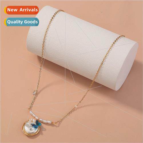 mple versatile pearl handmade oval pendant single layer neck