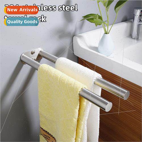 mple bathroom double rod stainless steel towel rack single r