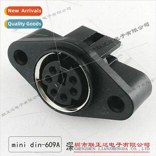 Prismatic S terminal 6P Oval mini din socket 180 degree inse