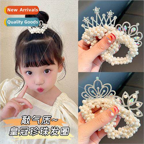 Children crown headdress princess headbltle girl new pearl p