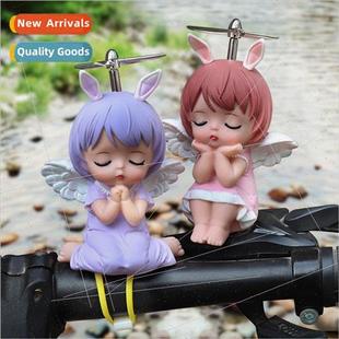 Small yellow duck car ornaments car helmet electric motorcyc